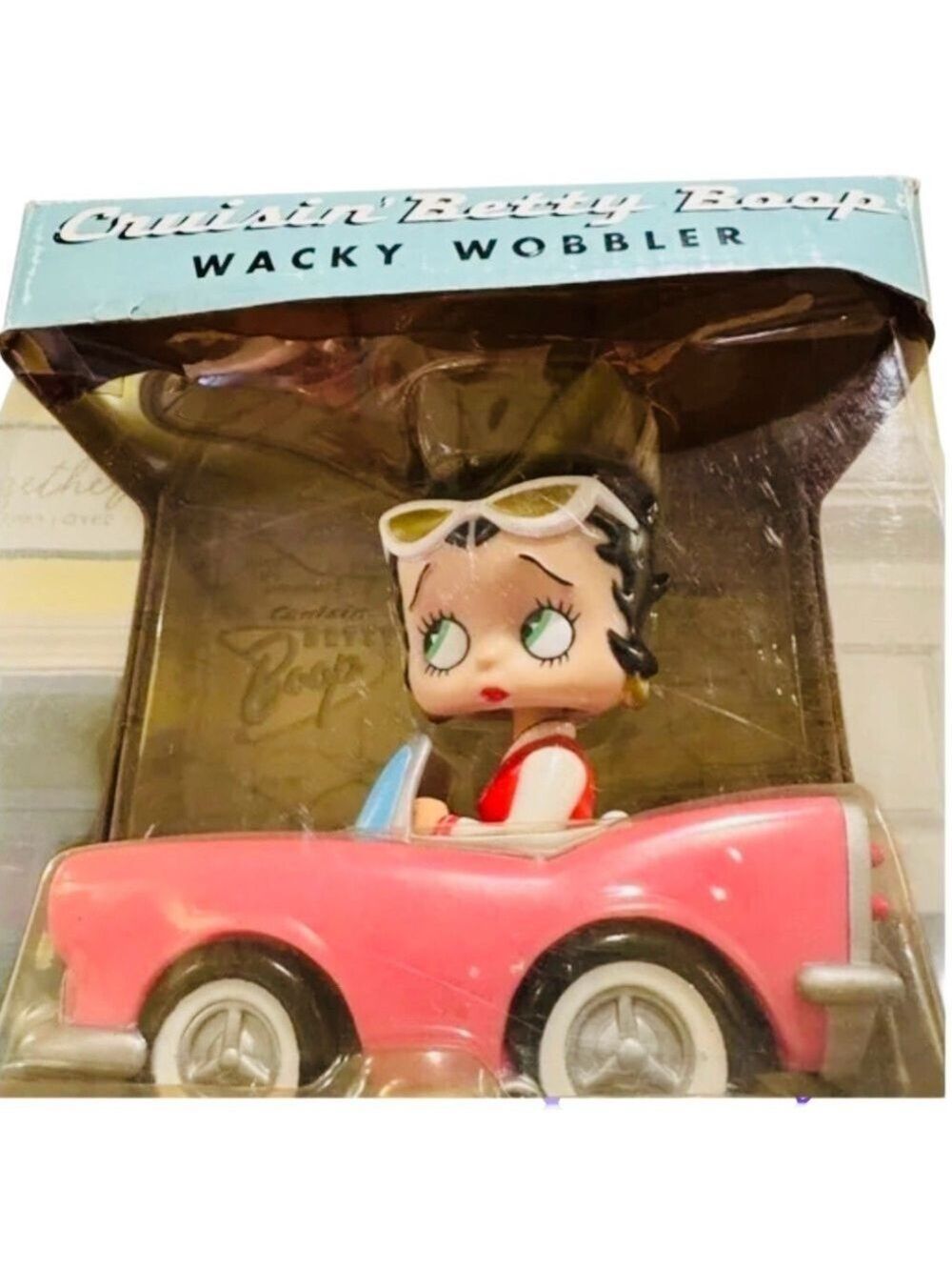 Betty Boop Cruisin Funko Wacky Wobbler Pink Car NIB